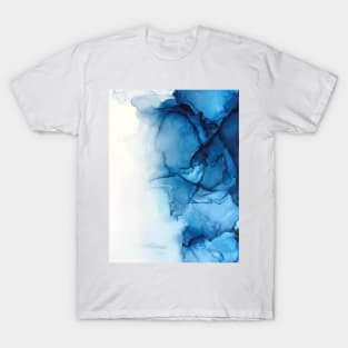 Blue Tides - Alcohol Ink Painting T-Shirt